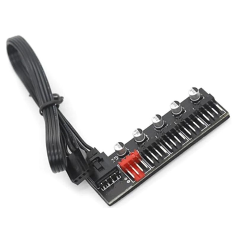 GENERICO - Hub Splitter Ventilador 3 Pines 4 Pines- Pwm 5 Vias Para Pc