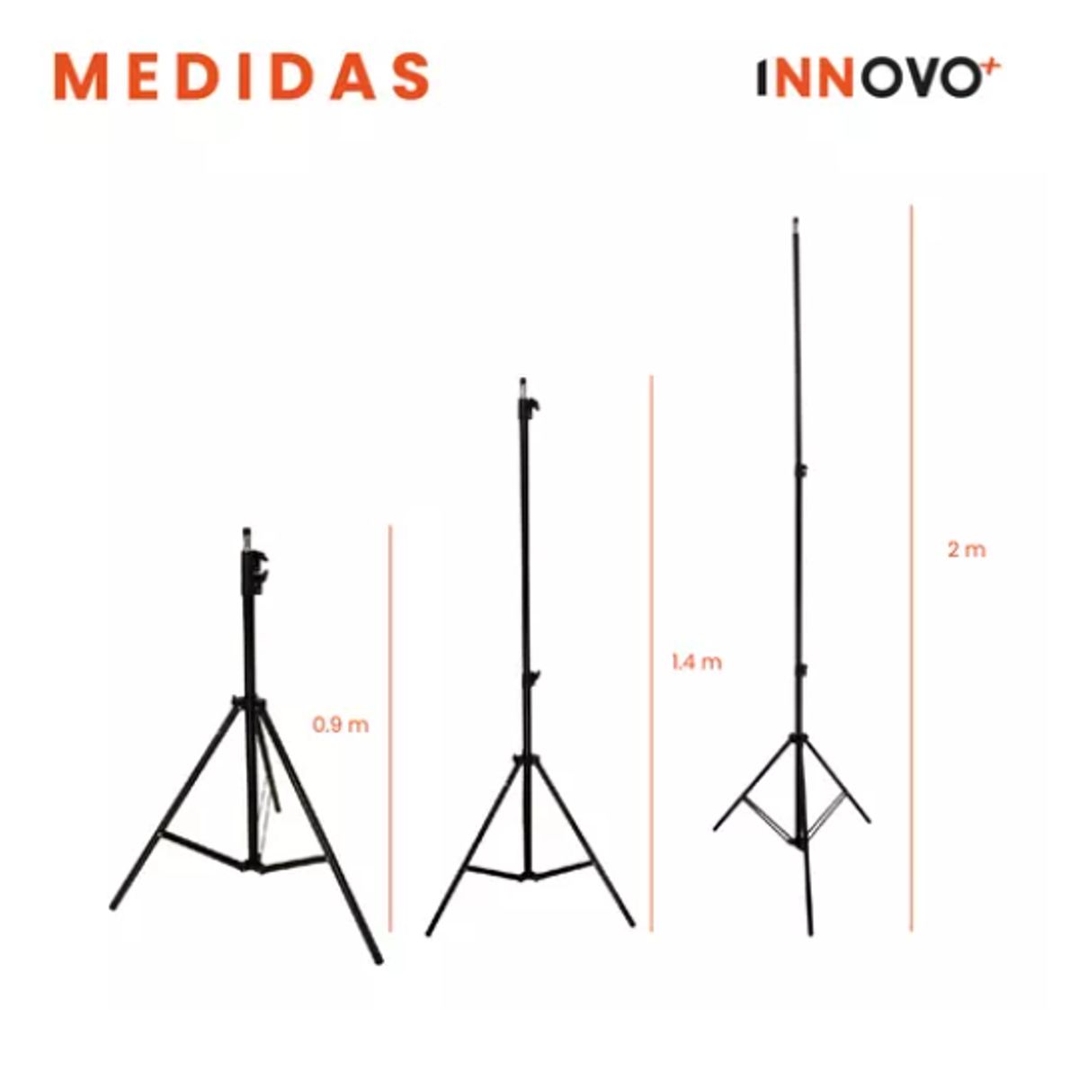 INNOVA - Trípode Universal Ajustable Hasta 2m Con Tornillo De 14 Metalico
