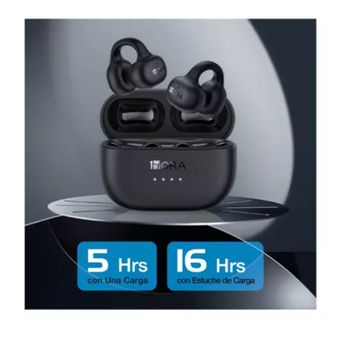 1 HORA - Audifonos Conducción Ósea Táctil Inteligente Batería De Larga Duración