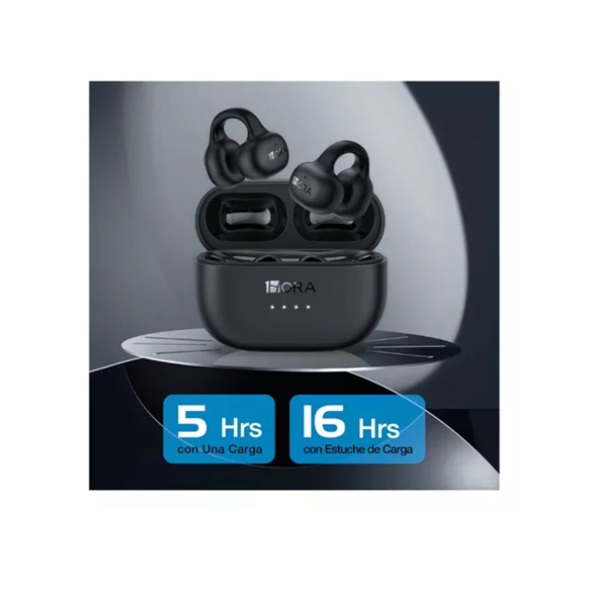 1 HORA - Audifonos Conducción Ósea Táctil Inteligente Batería De Larga Duración