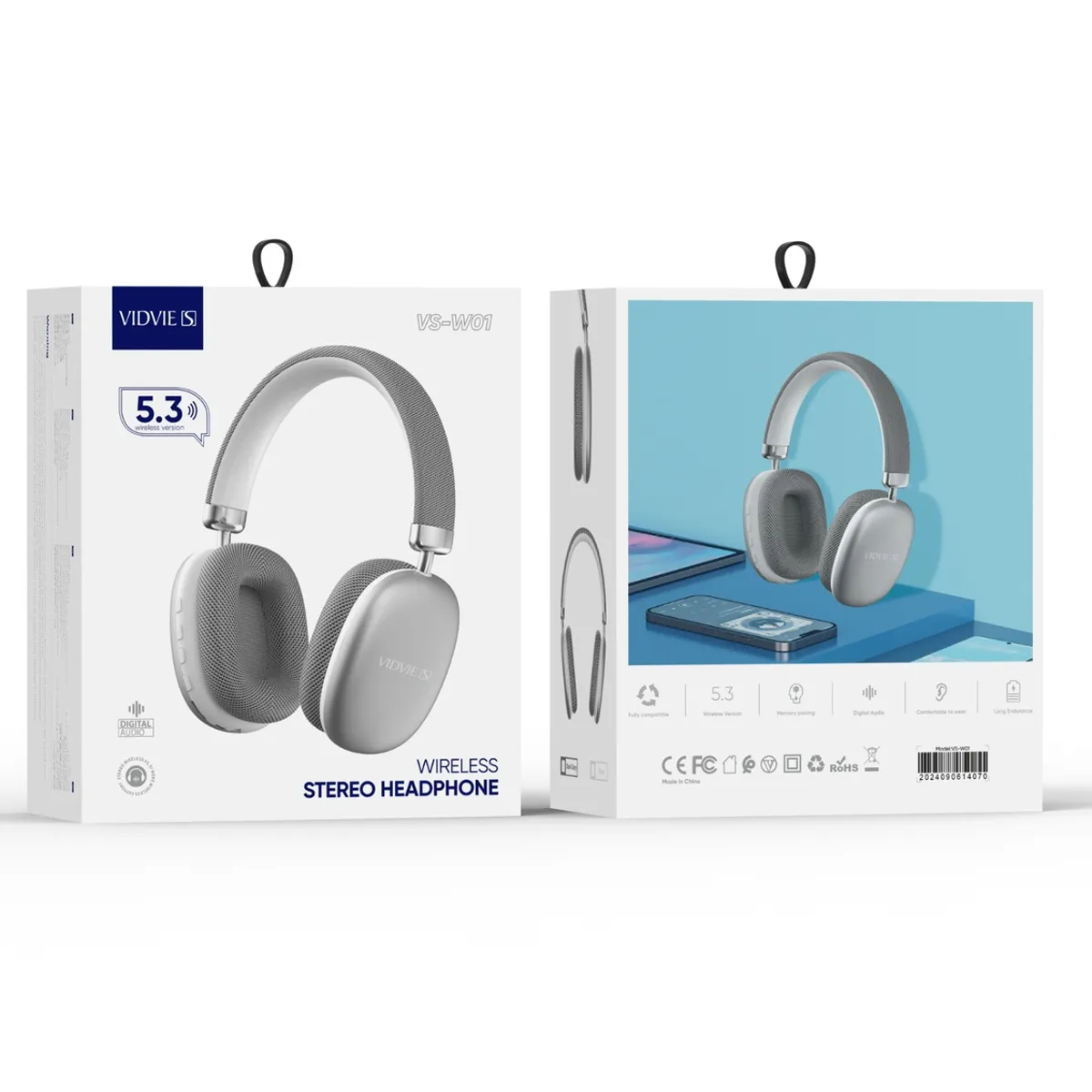 VIDVIE - Audifonos De Diadema Bluetooth VS-W01