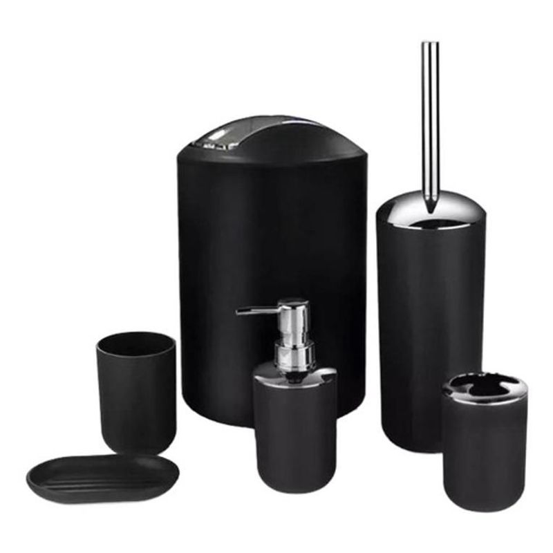 GENERICO - Set Baño 6 Piezas Dispensador Jabón Hogar Aseo Organizador
