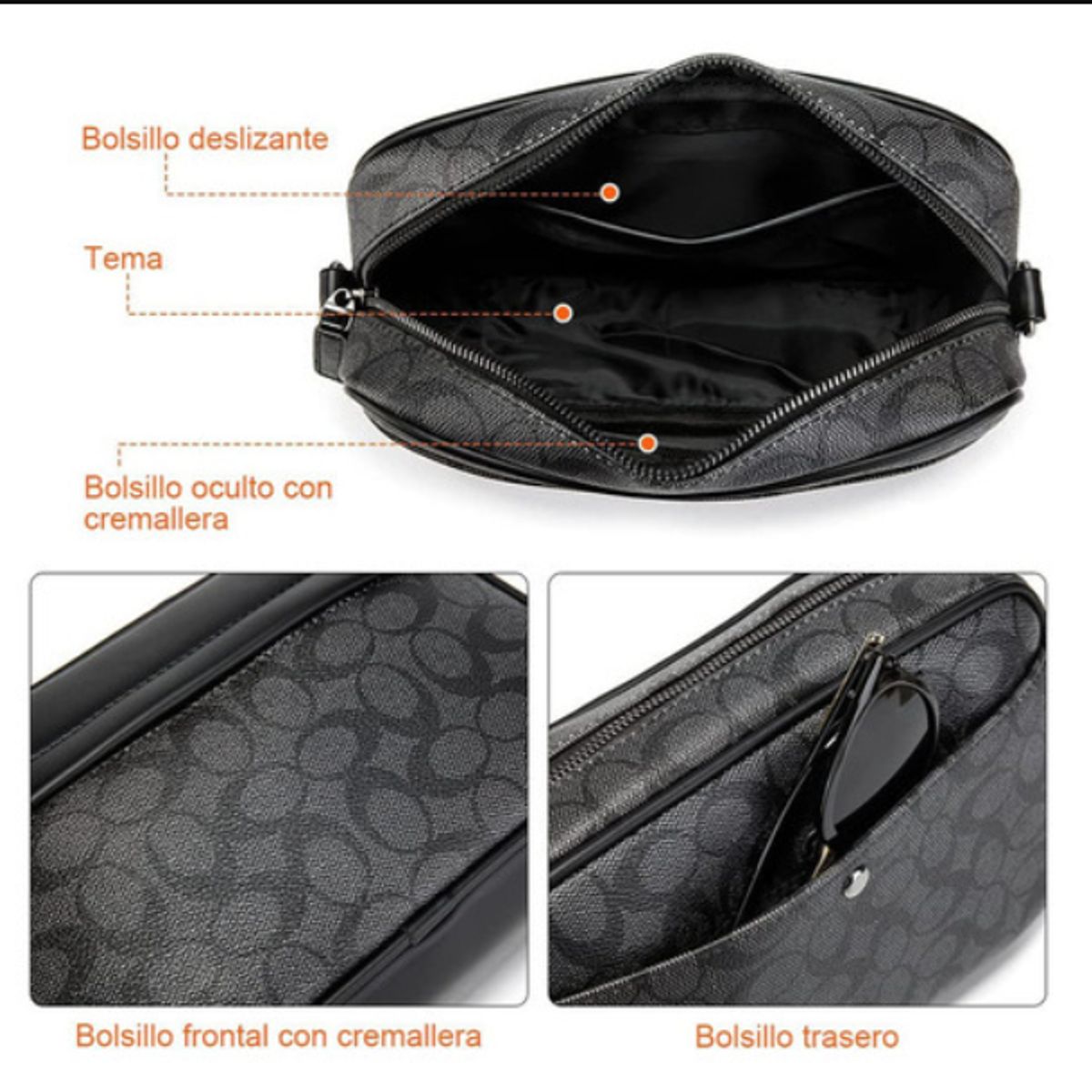MODELO ESPECIAL - BOLSO BANDOLERA PARA HOMBRE ELEGANTE MODA 2025