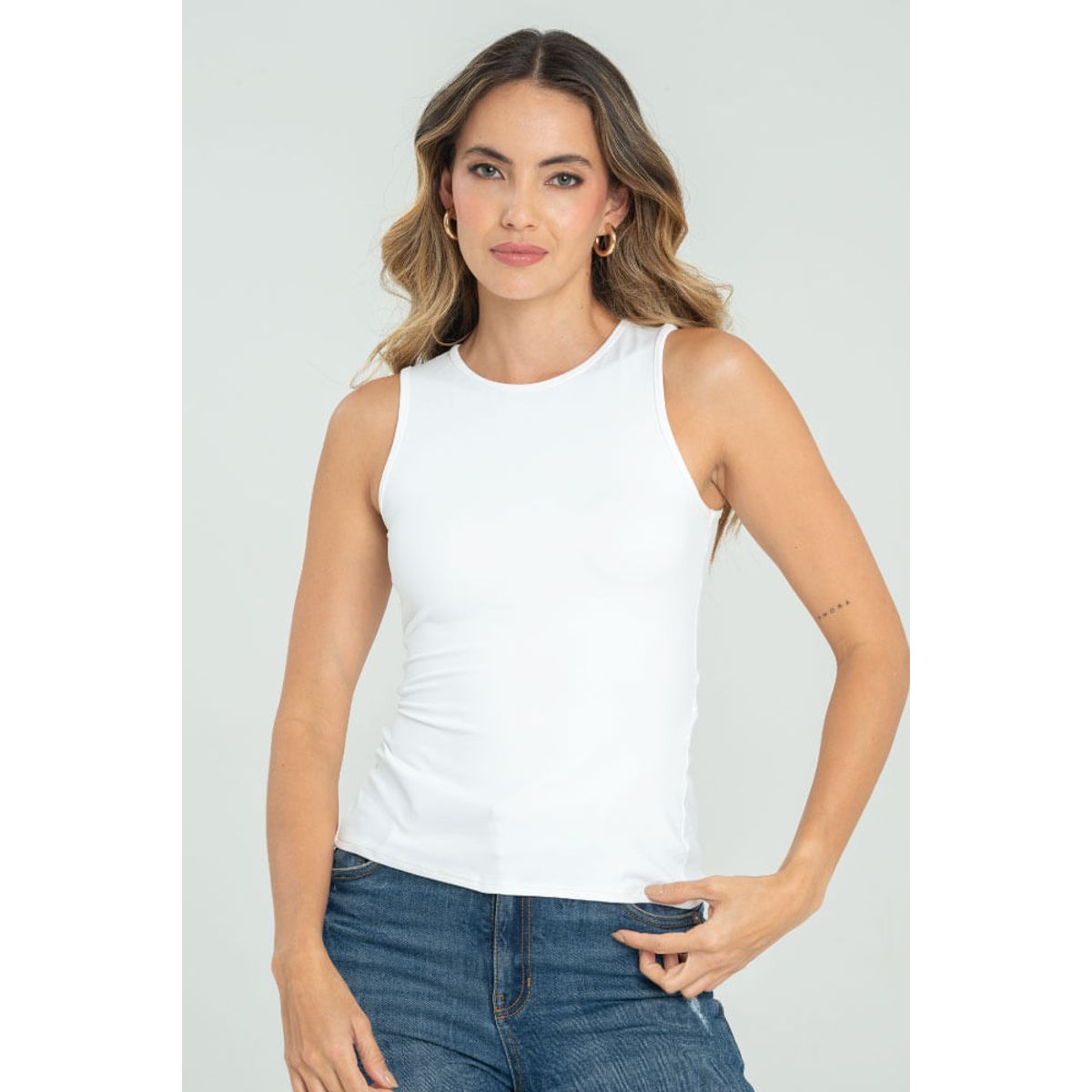 RAGGED - Top shevyn Blanco crudo Ragged