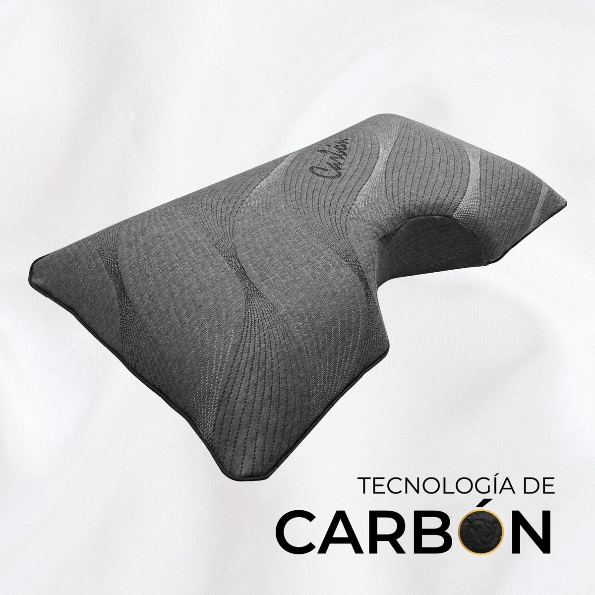MALAIA HOME - Almohada Shoulder Tech Carbon  Para dormir de lado