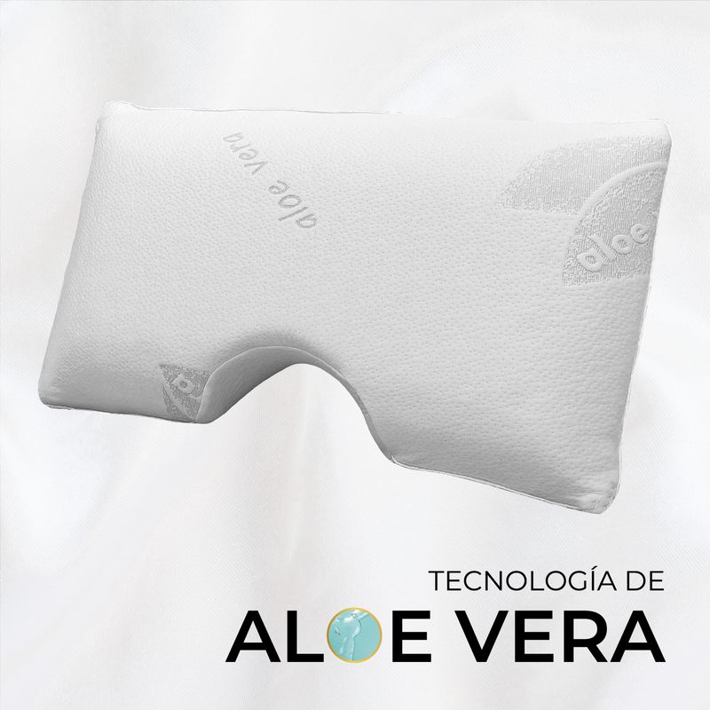 MALAIA HOME - Almohada Shoulder Tech Aloe Vera Para dormir de lado