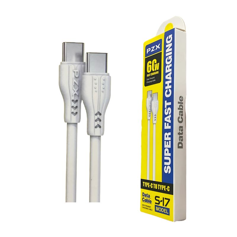 GENERICO - Cable De Carga Y Datos 1 Metro 60w Tipo C A Tipo C S-17 Pzx