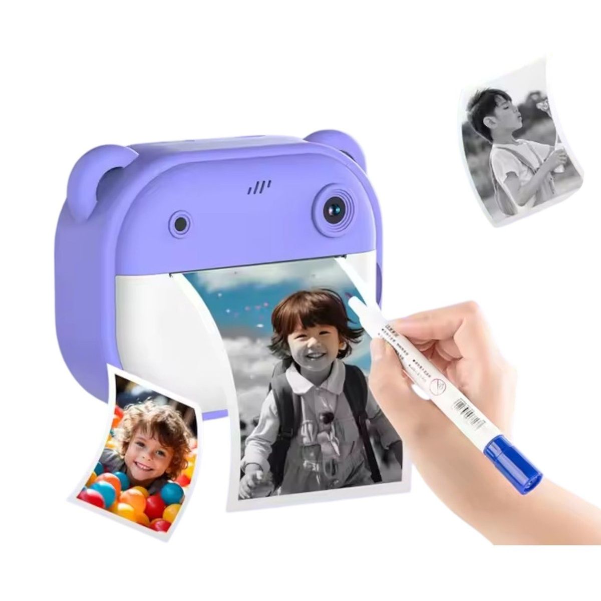 GENERICO - Camara Instantanea Para Niños Con Impresion Termica Rapida