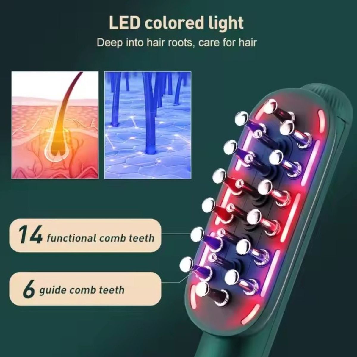 GENERICO - Cepillo Capilar Con Radiofrecuencia Para Crecimiento