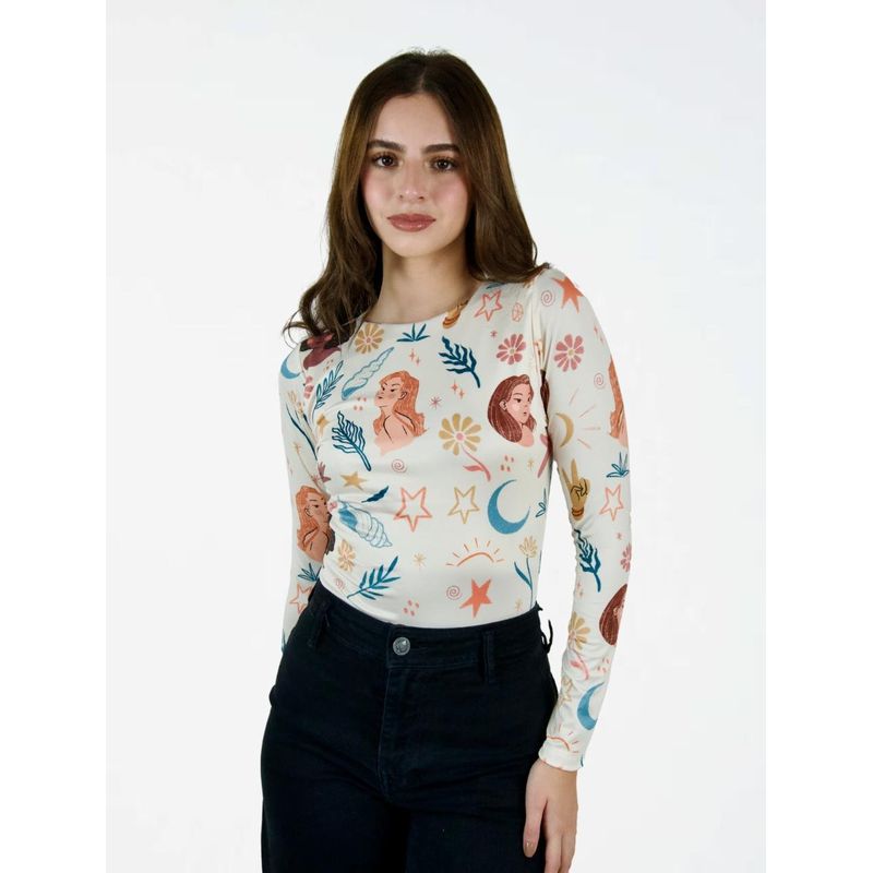 MOLGOA - Body para Mujer Estampado con Flores y Estrellas - The Icons