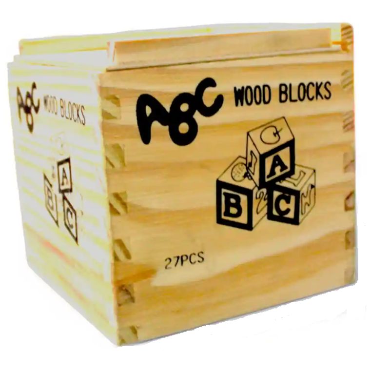 GENERICO - JUEGO DE APRENDIZAJE Y CONSTRUCCION  CUBO DE MADERA+18MESES