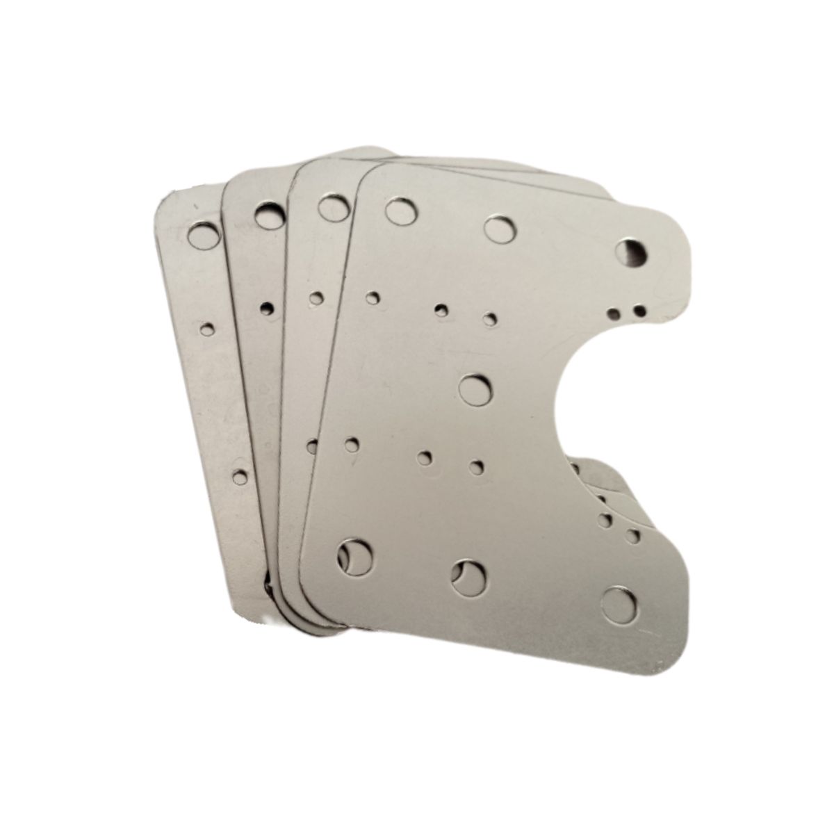 GENERICO - Placa Platina Reparación Puerta Bisagra Pack X4unds +tornil