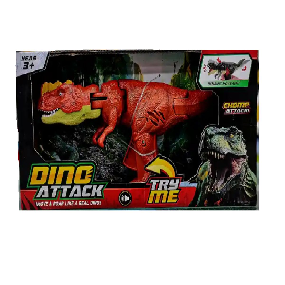 GENERICO - DINOSAURIO CON SONIDO Y MOVIMIENTO JUGUETE NIÑOS+3 AÑOS