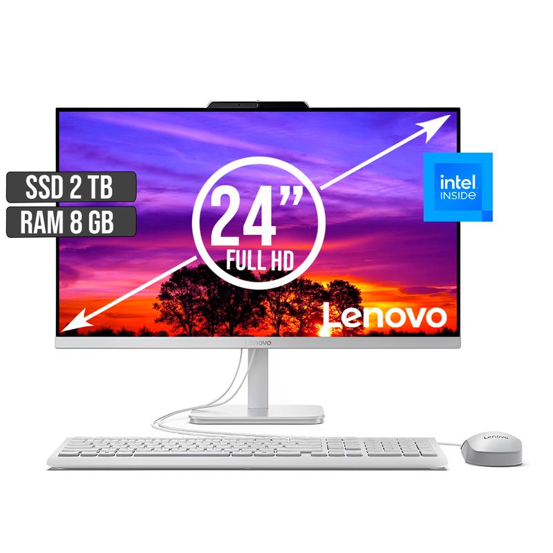 LENOVO - TODO EN UNO LENOVO INTEL DUAL CORE SSD 2TB RAM 8GB LED 24 FULL HD