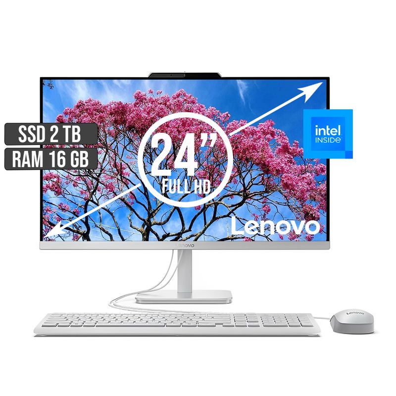 LENOVO - TODO EN UNO LENOVO INTEL DUAL CORE SSD 2TB RAM 16GB LED 24 FULL HD