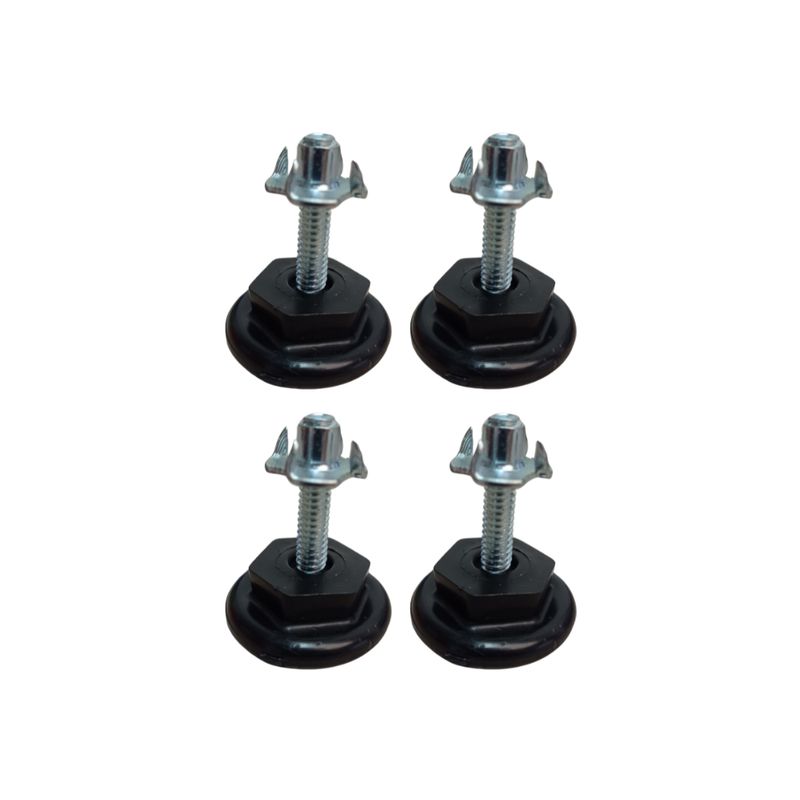 GENERICO - Nivelador Plano Tornillo 1-4 + Tuerca Uña Para Muebles X4und