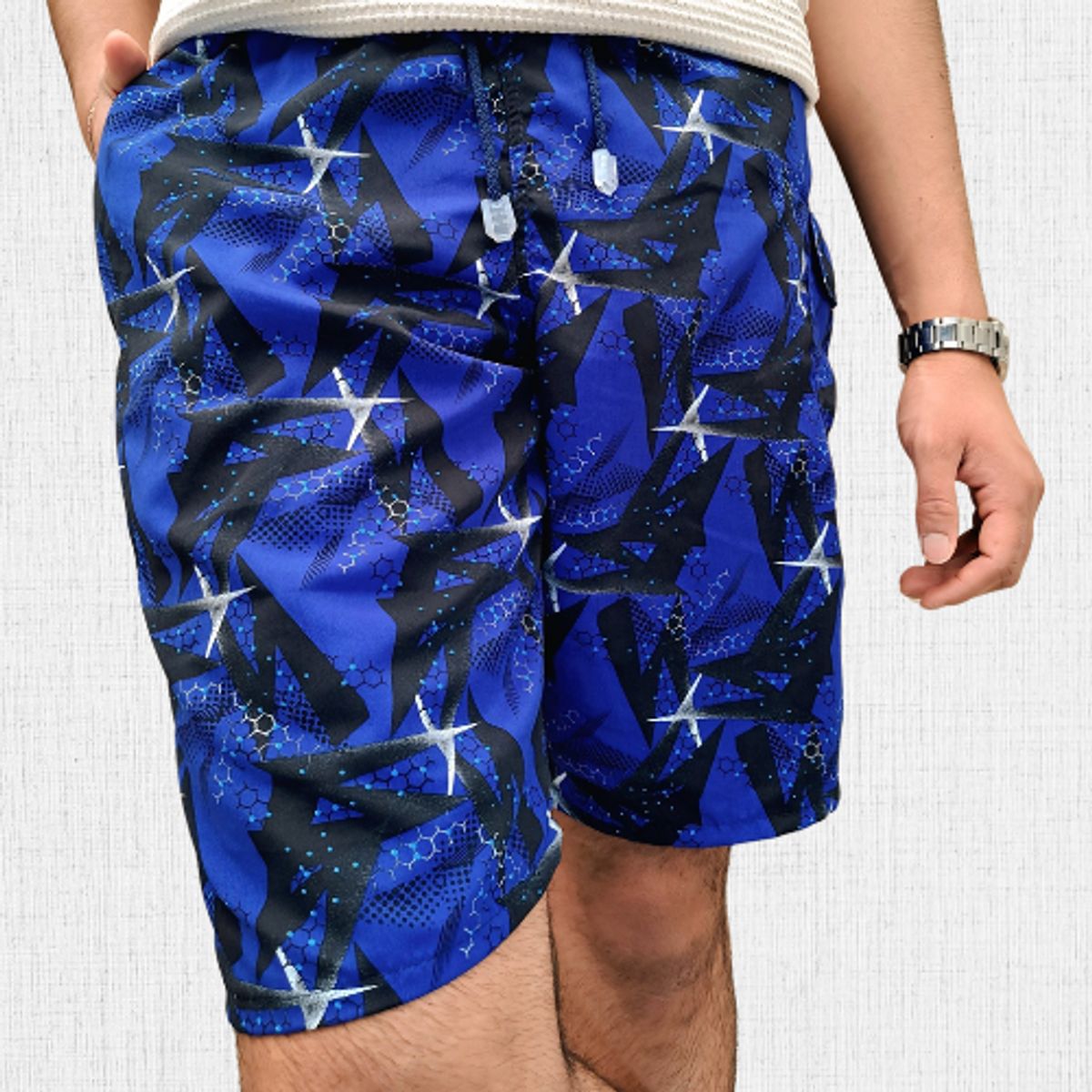 SHAKTIS - Pantaloneta Shaktis Estampada Antifluido Azul Colbato 1314