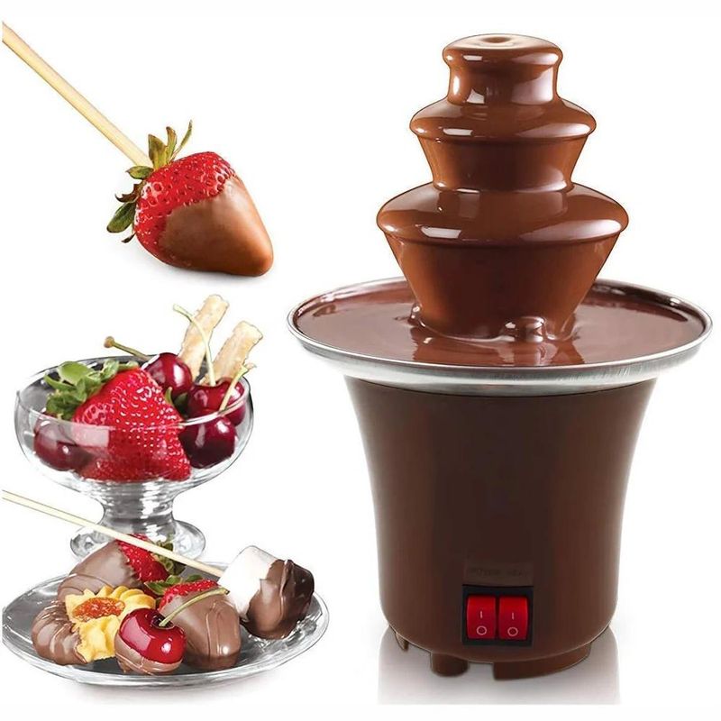 GENERICO - Fuente De Chocolate Fondue Mini 3 Capas Ideal Fiestas 230v