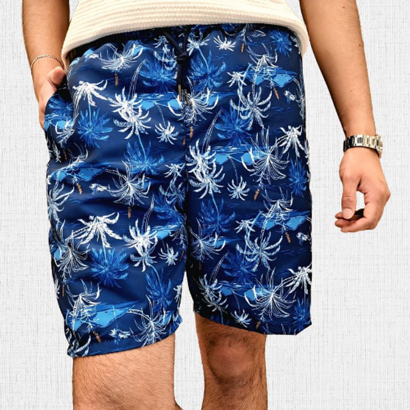 SHAKTIS - Pantaloneta Shaktis Estampada Antifluido Azul Oscuro 1314.