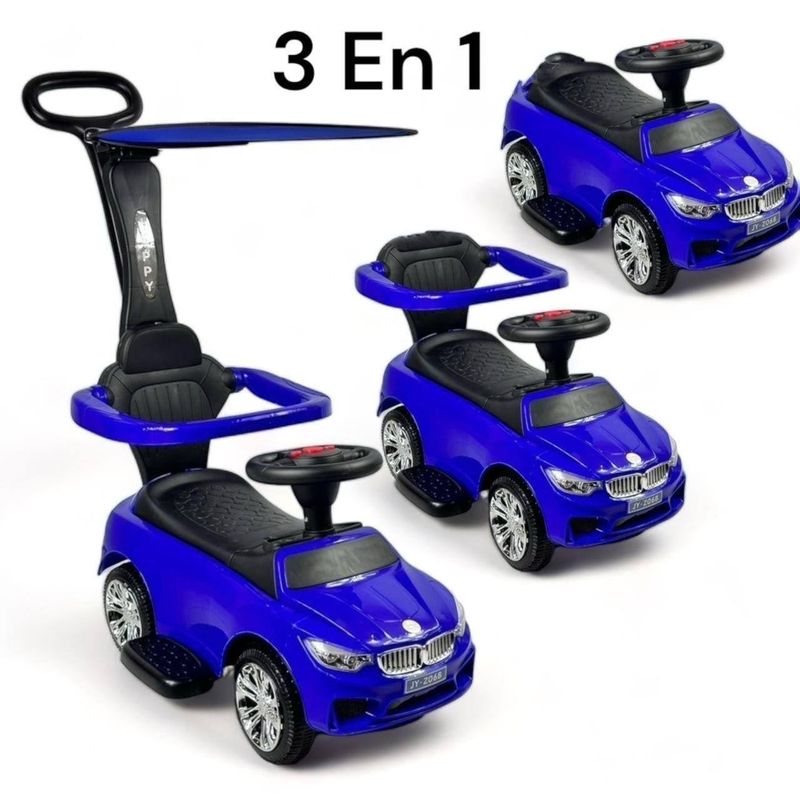 BRITOCHET - Carro Paseador Niño Montable LL/Giratorias Música 1 a 4 Años REF  Z-06  AZUL