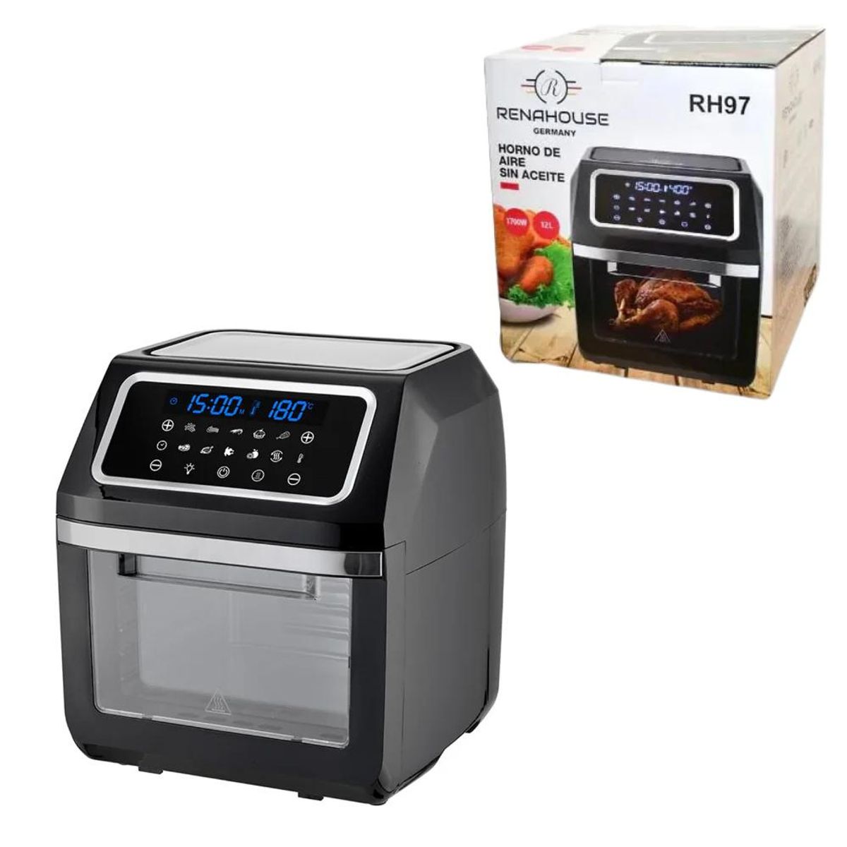 RENAHOUSE - Horno Freidora De Aire Multiuso Renahouse 12 Litros Original