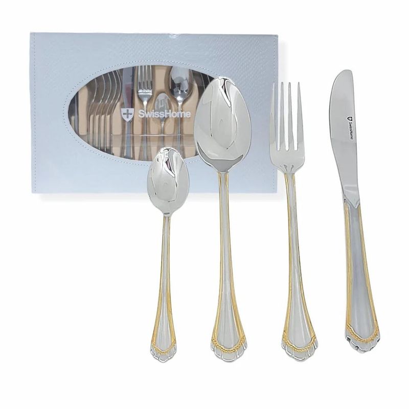 SWISSHOME - Set De Cubiertos Swisshome En Acero Quirúrgico Inoxidable