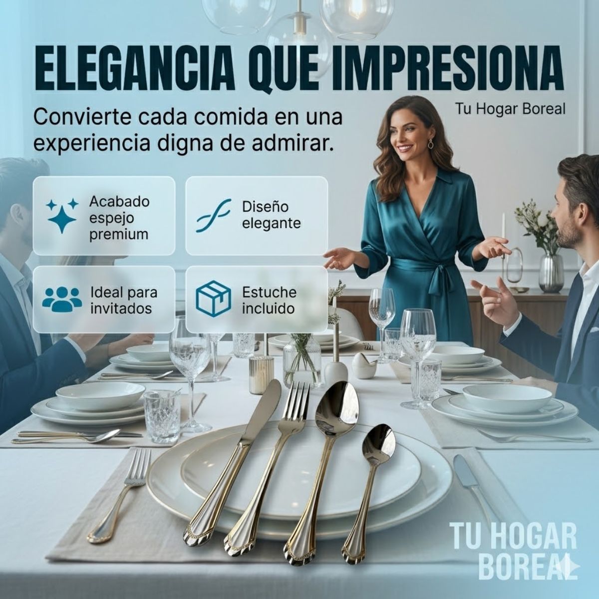 SWISSHOME - Set De Cubiertos Swisshome En Acero Quirúrgico Inoxidable