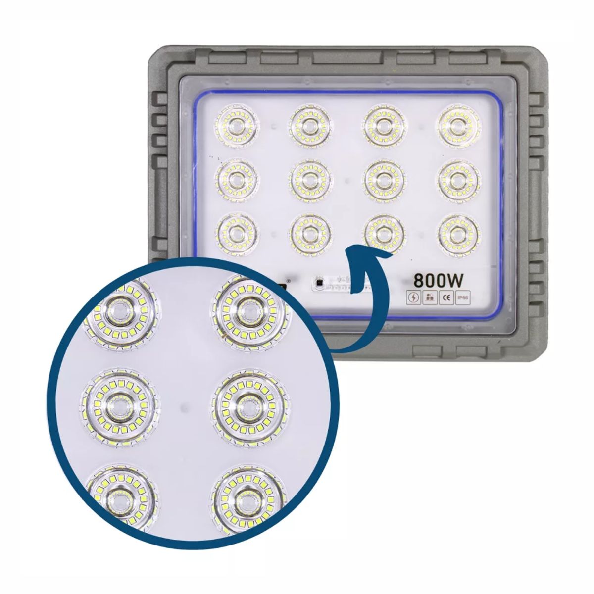 GENERICO - Panel Reflector Solar Jortan 800w Iluminación Led Impermeable