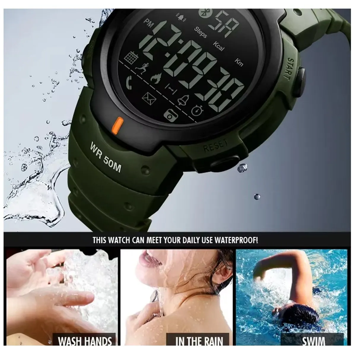 SKMEI - Reloj Bluetooth Skmei 1301 Digital Deporte Multifunciones