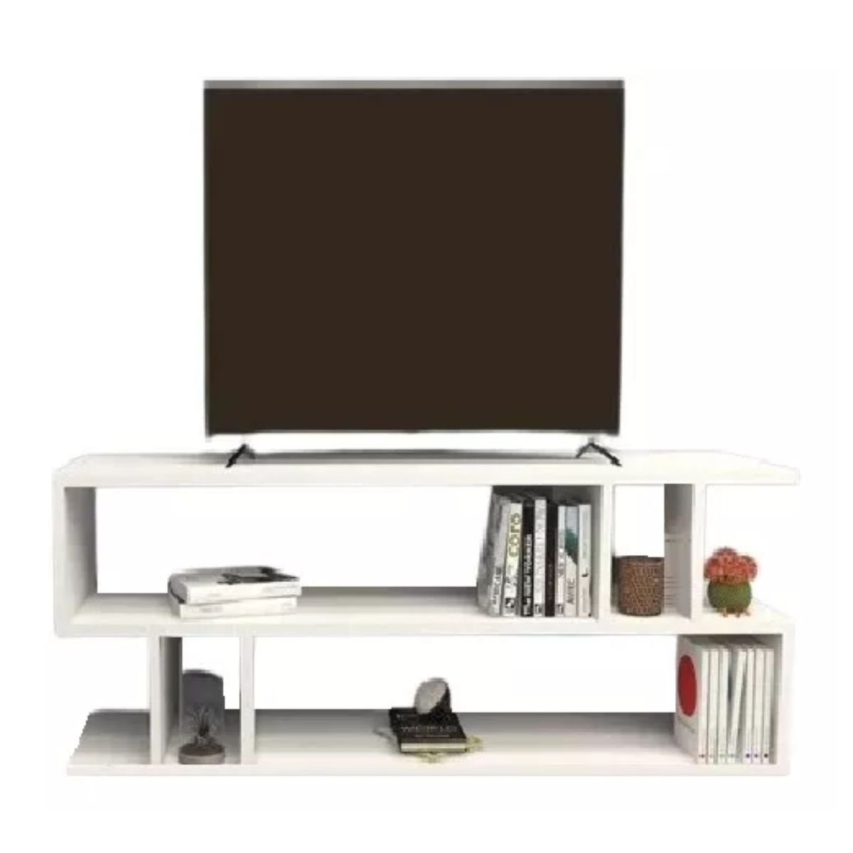 GENERICO - Mesa Tv, Centro De Entretenimiento, Televisión 1 Mueble Color Blanco