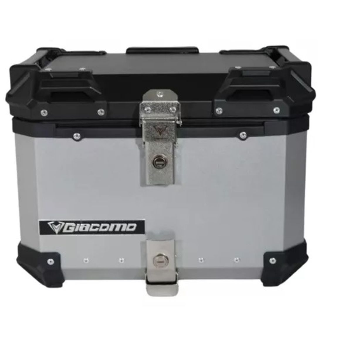 GIACOMO - Maletero/baúl Giacomo 45 Litros 100% Aluminio Moto Plateado