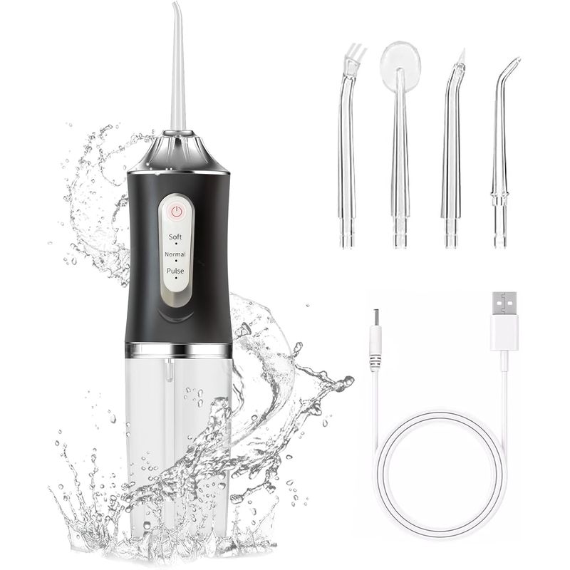 GENERICO - Irrigador Oral Dental recargable limpiador dental negro