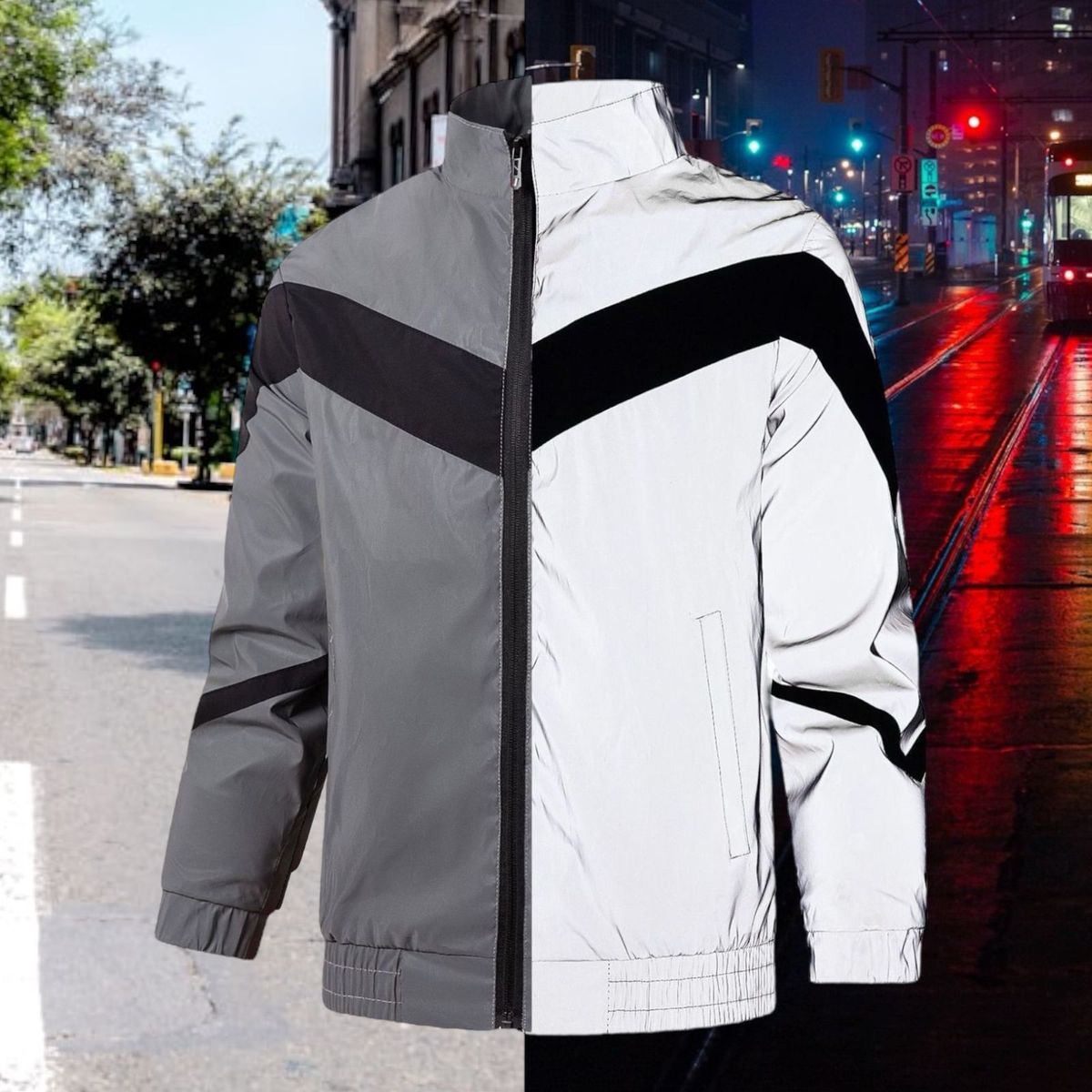 MULTIPLACE COLOMBIA - Chaqueta reflectiva impermeable para motociclista unisex