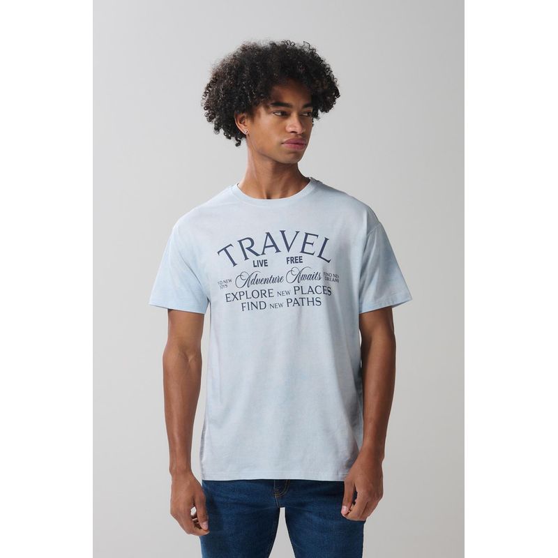 KOAJ - KOAJ Camiseta manga corta unicolor con estampado en frente HOMBRE