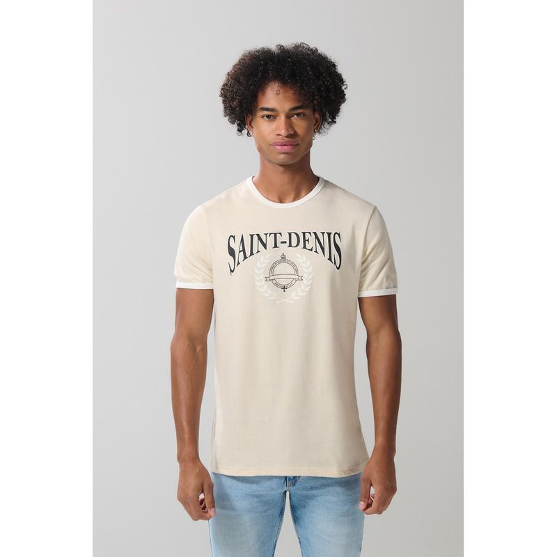 KOAJ - KOAJ Camiseta manga corta unicolor con contrastes y estampado  HOMBRE