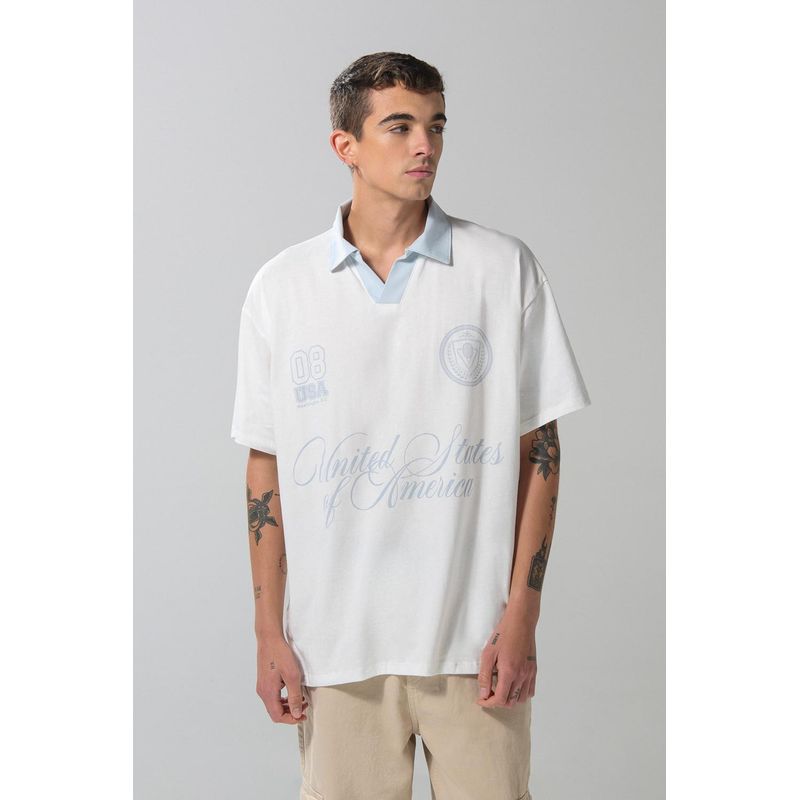 KOAJ - KOAJ Camiseta oversize para hombre tipo polo manga corta HOMBRE