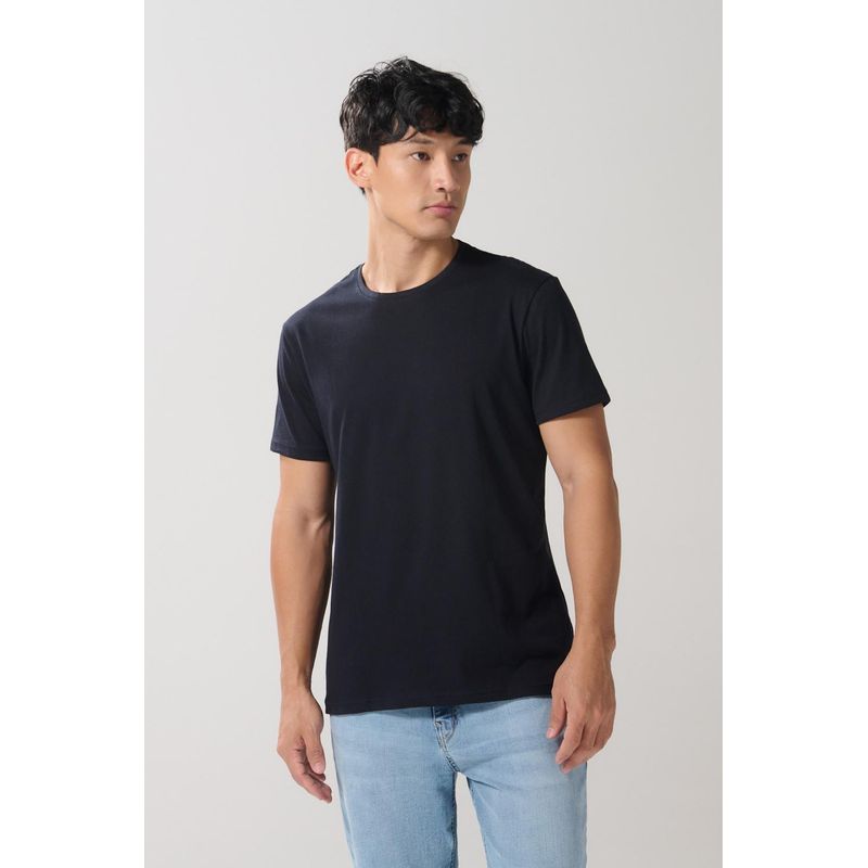 KOAJ - KOAJ Camiseta unicolor en algodón ajustada con manga corta HOMBRE