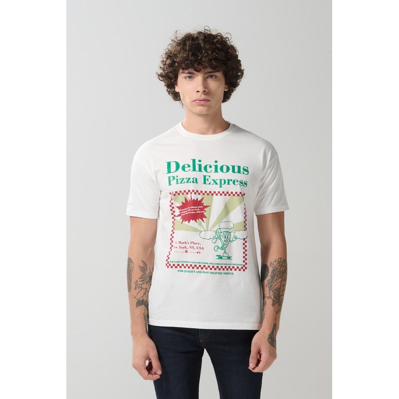 KOAJ - KOAJ Camiseta manga corta unicolor con estampado en frente HOMBRE
