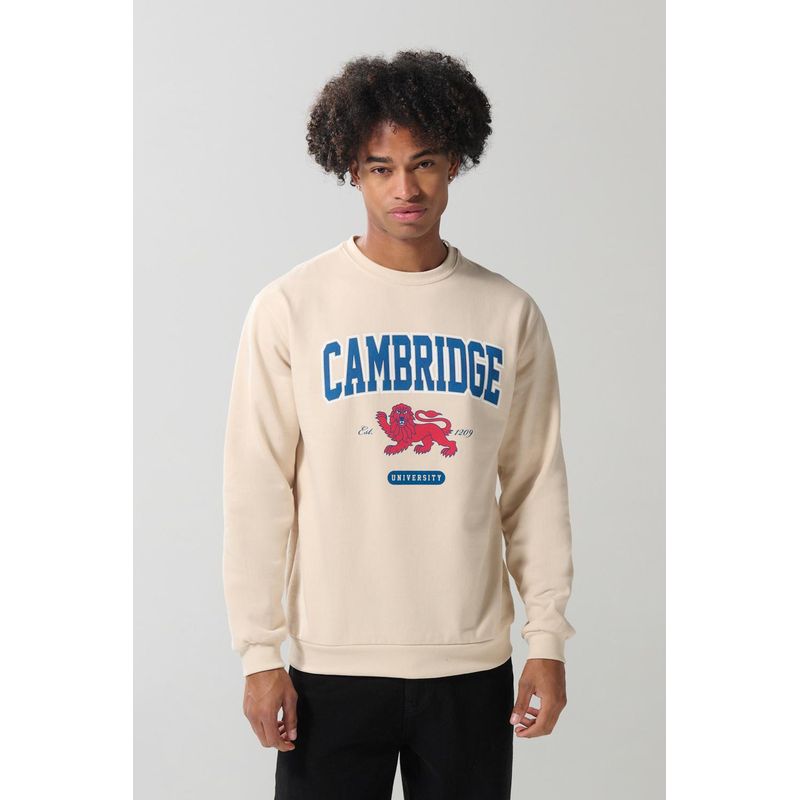 KOAJ - KOAJ Buzo cuello redondo con estampado en frente de Cambridge HOMBRE