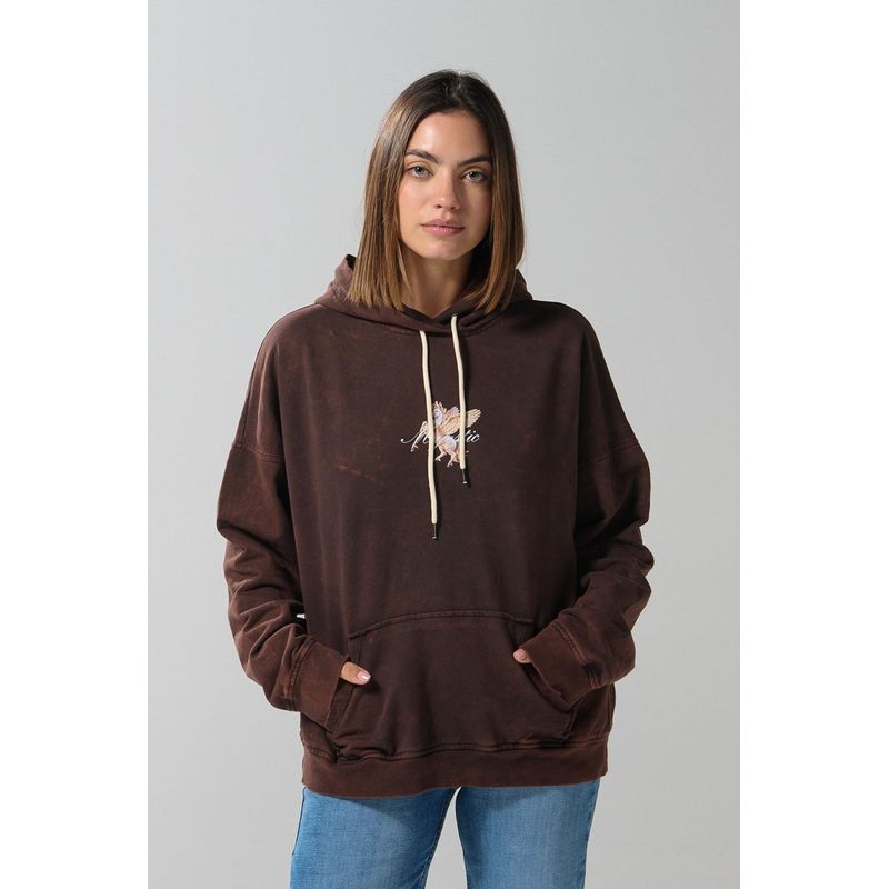 KOAJ - KOAJ Buso con capota para mujer oversize estampado en frente y MUJER