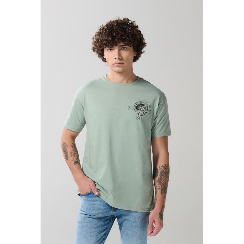 KOAJ - KOAJ Camiseta manga corta unicolor con estampado en frente HOMBRE
