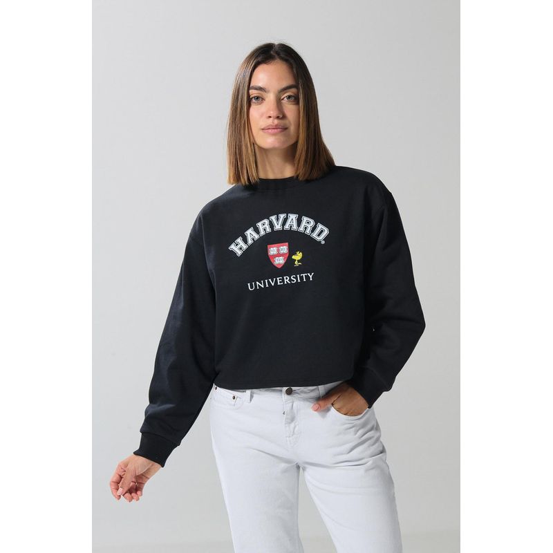 KOAJ - KOAJ Buzo crop top cuello redondo  para mujer, cuello y puños  MUJER