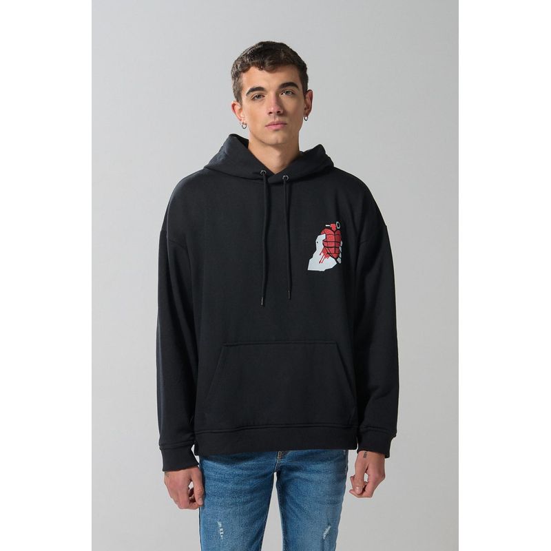 KOAJ - KOAJ Buzo capota para hombre, silueta oversize, con bolsillo c HOMBRE