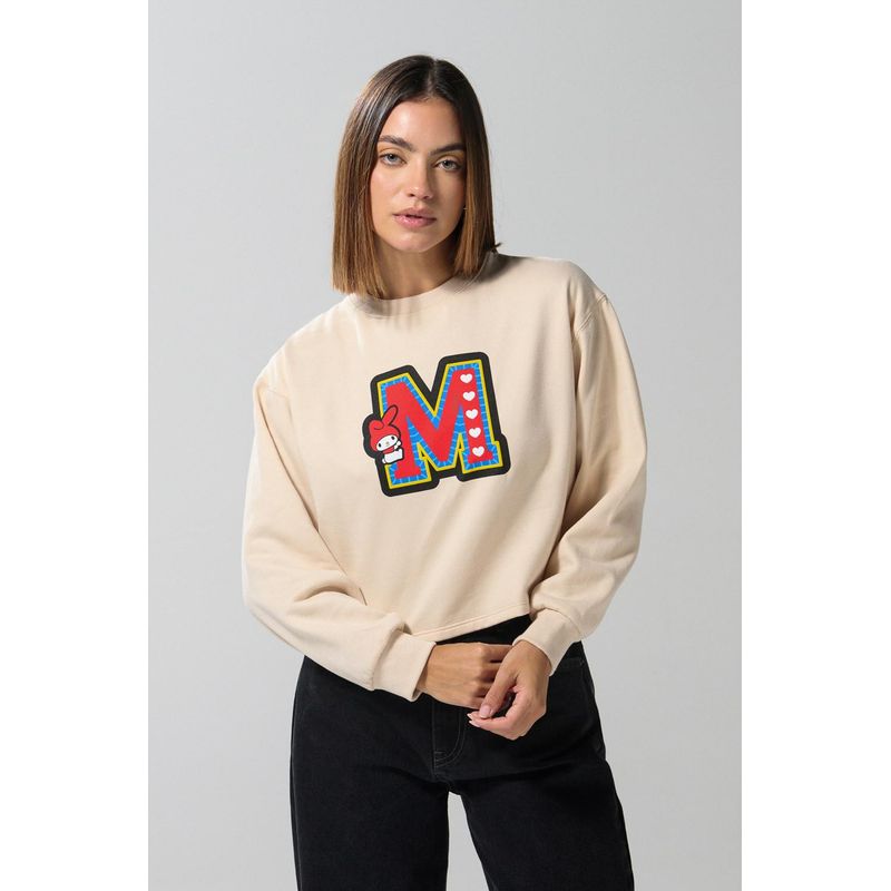 KOAJ - KOAJ Buzo de My Melody kaki claro crop top MUJER
