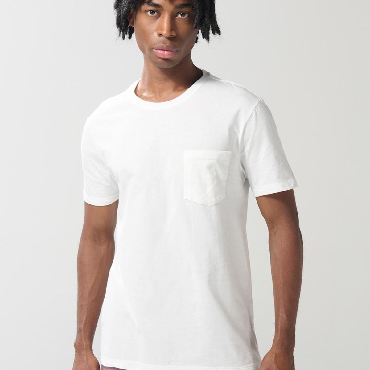 KOAJ - KOAJ Camiseta manga corta unicolor con bolsillo delantero Hombre