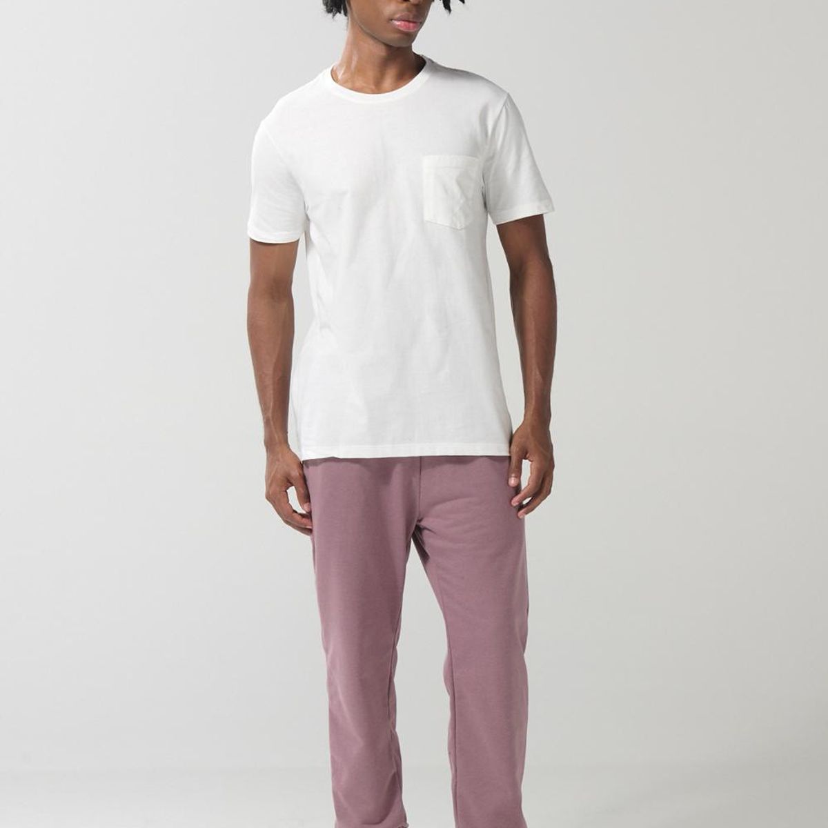 KOAJ - KOAJ Camiseta manga corta unicolor con bolsillo delantero Hombre