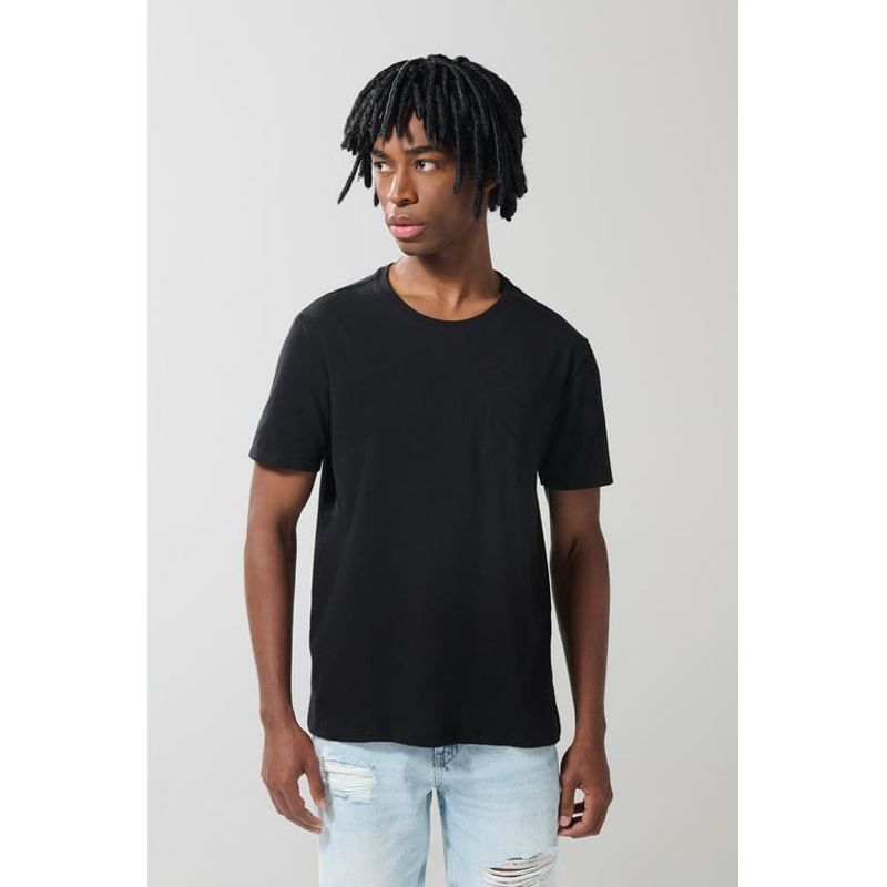 KOAJ - KOAJ Camiseta manga corta unicolor con bolsillo delantero HOMBRE