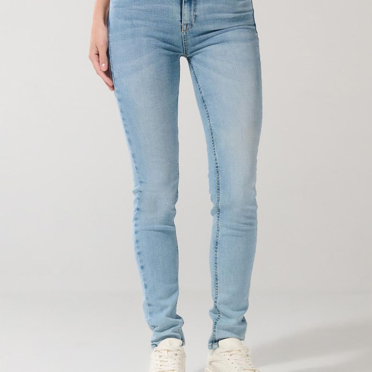 KOAJ - KOAJ Jean para mujer, 5 bolsillos,  tiro alto, con pinzas en Mujer