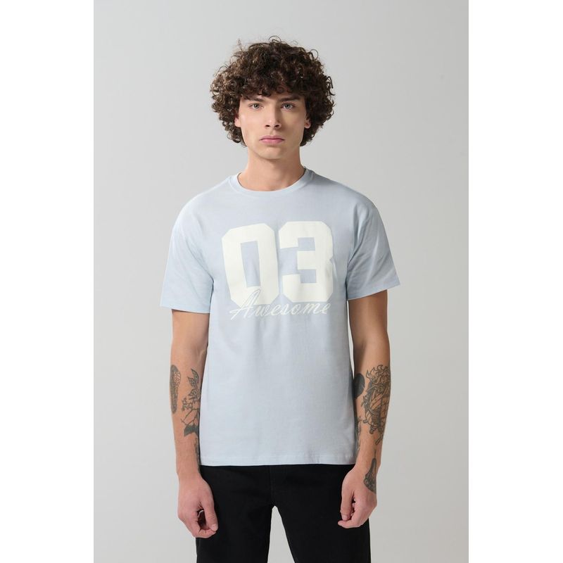 KOAJ - KOAJ Camiseta manga corta unicolor con estampado en frente est HOMBRE
