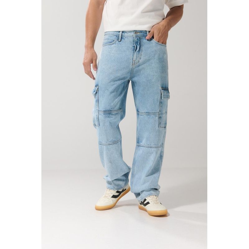 KOAJ - KOAJ Pantalón Jean Cargo masculino bota recta HOMBRE